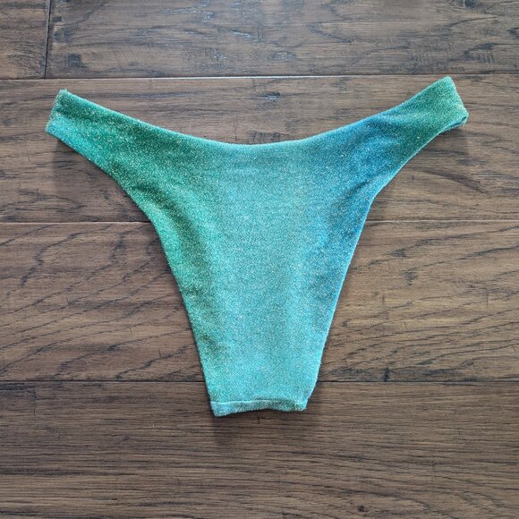 aerie sparkle cheeky scoop bikini green size small - Picture 6 of 16